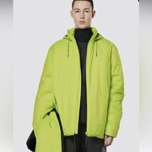 RAINS Padded Nylon Jacket ☔️ Digital Lime☔️ insulated ☔️ unisex ☔️ small